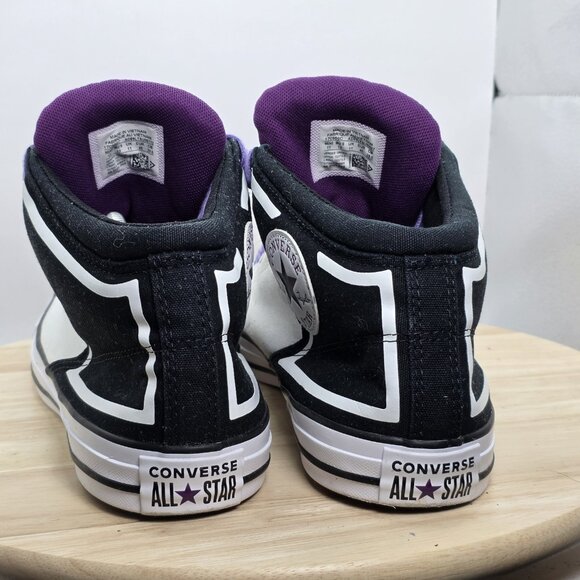 Mens Size 11 - Converse Chuck Taylor All Star High Street MID Purple/Black/White - Picture 6 of 9